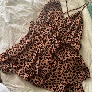 Boutique animal print romper L